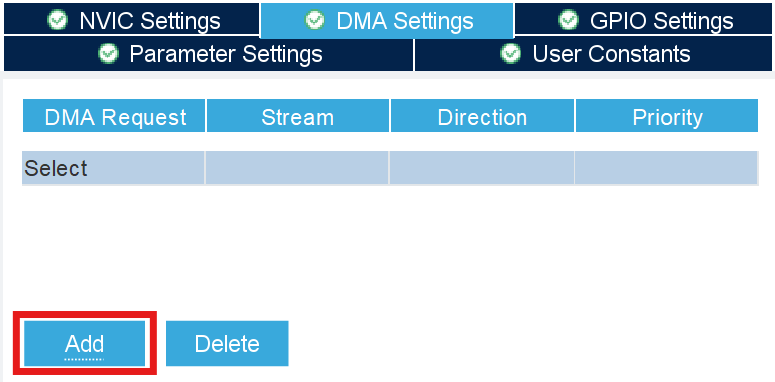 ADC DMA setting