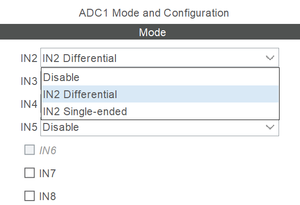 ADC Mode setting