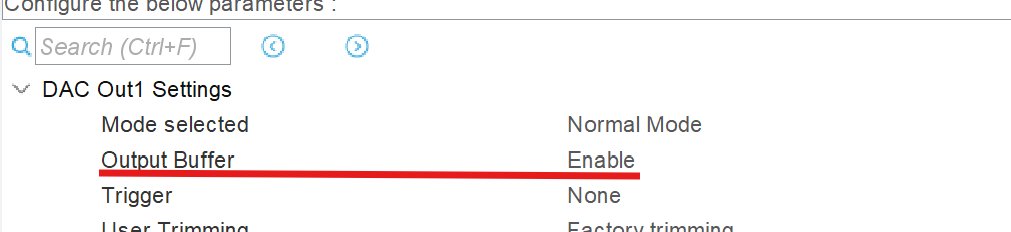 DAC Output Buffer setting