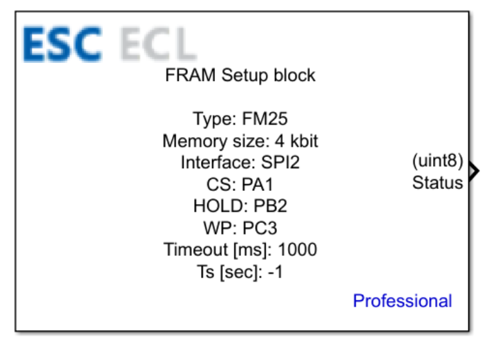 FRAM Setup block