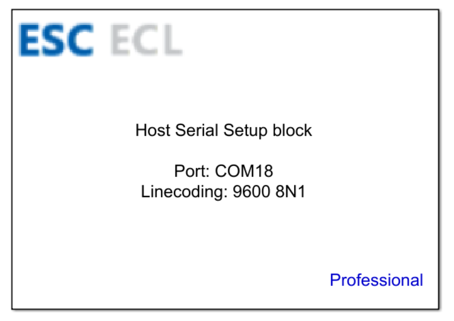 Host Serial Setup block
