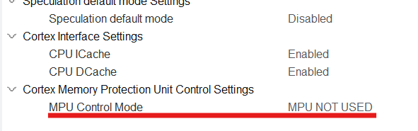 Disabling D-Cache in CubeMX