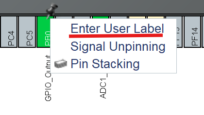 SPI GPIO Pin User Label setting