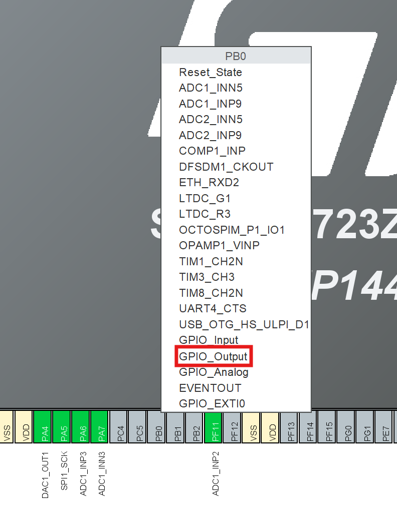 SPI GPIO Pin setting