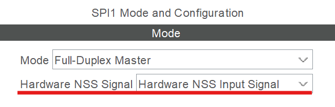 SPI Hardware NSS setting