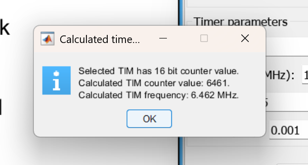 TIM IRQ parameters info