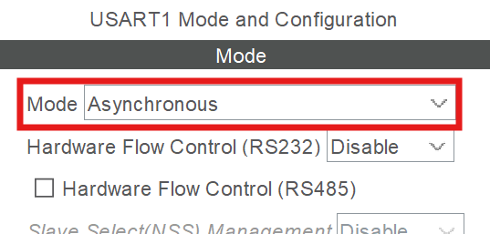 USART Mode setting