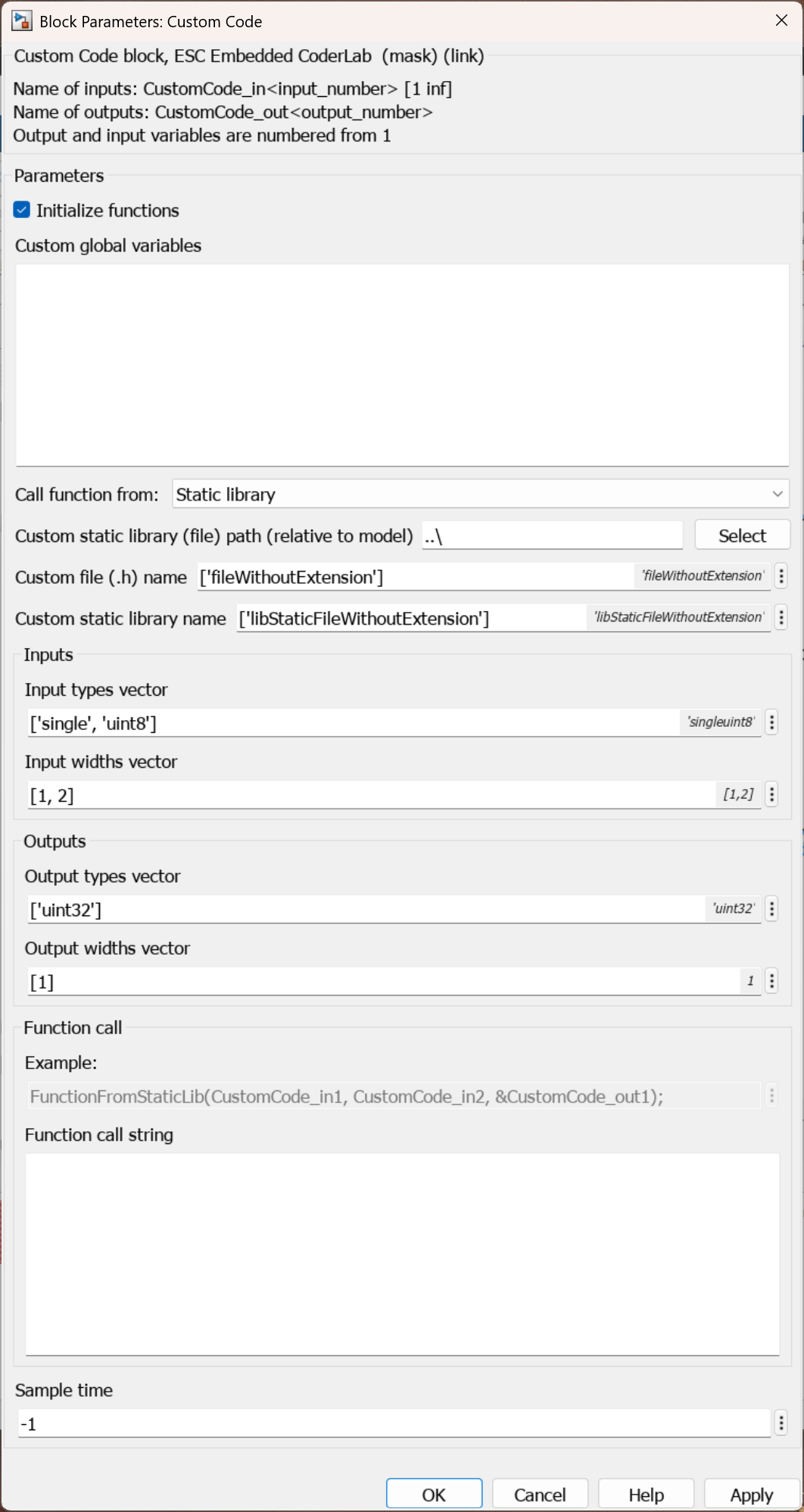 Custom Code block