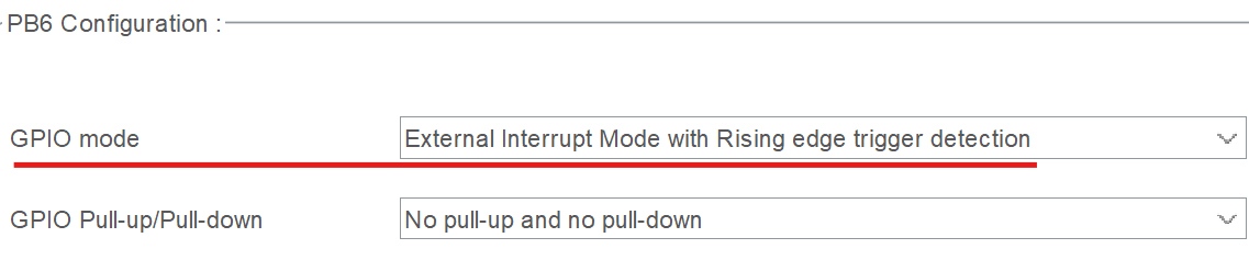 GPIO Configuration in CubeMX