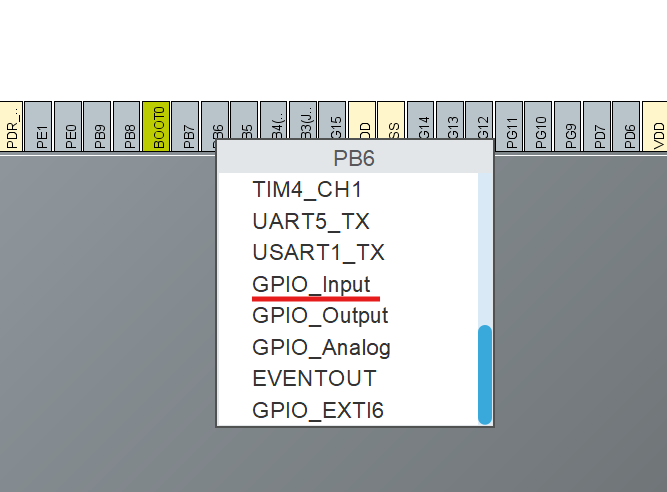 GPIO Configuration in CubeMX