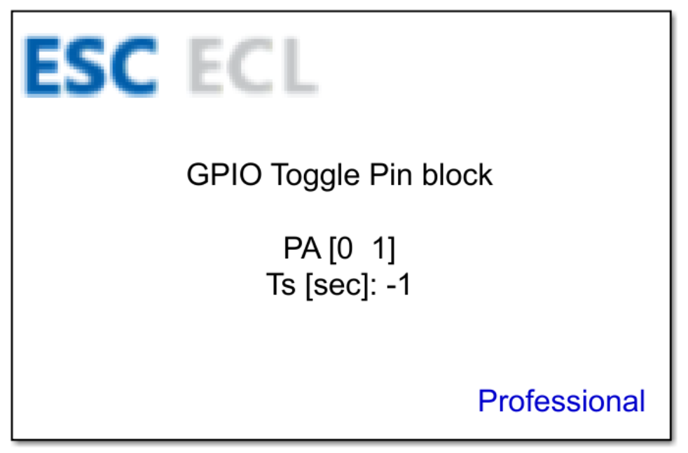 GPIO Toggle Pin block
